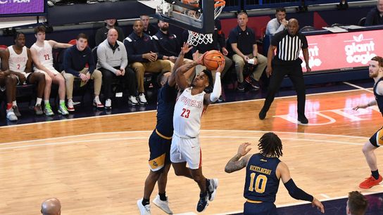 La Salle's three party thwarts Spears' record night for Duquesne taken at the UPMC Cooper Fieldhouse (Duquesne)